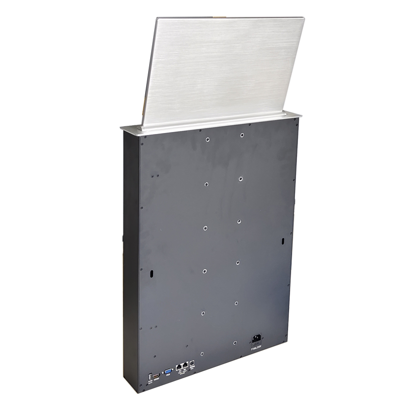 Meja Angkat Monitor LCD Motorized Retractable kanggo Sistem Konferensi Tanpa Kertas